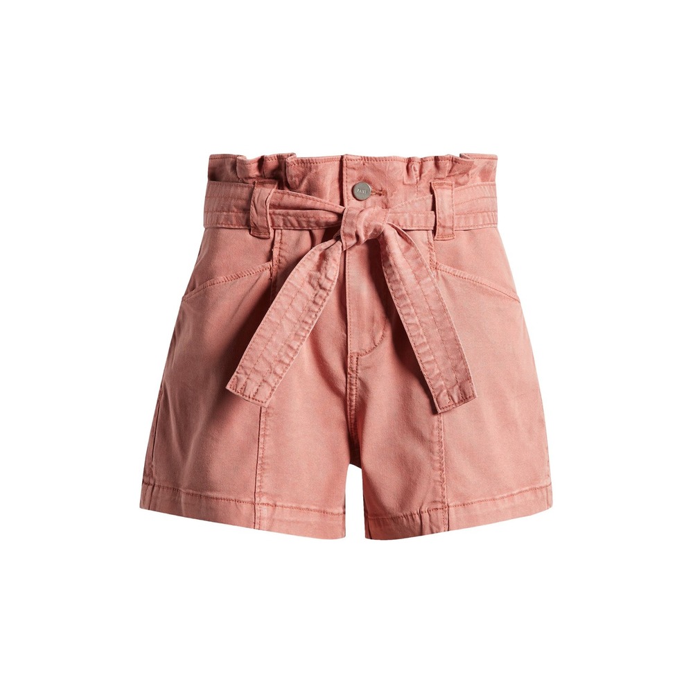 PAIGE Anessa Paperbag Waist Shorts Rose Pink High‎ Rise Size 24
